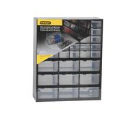 STANLEY Caja de almacenamiento multiusos, organizador 39 cajones, 1-93-981 | Marco de resina duradero, montaje en pared, apilable para un sistema modular de almacenamiento completo