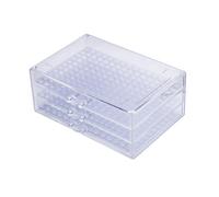 Caja de almacenamiento transparente con compartimentos 471 rejillas con 3 cajones para suministros de arte, uñas y pendientes
