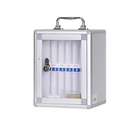 Caja de almacenamiento transparente con múltiples ranuras para puerta, de aleación de aluminio, para montar en la pared, organizador seguro para escuelas, oficinas, armario organizador de puerta
