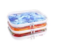 Caja de almacenamiento transparente con tapa, bolsa transparente, bolsa de juguetes para viajes, bolsa de aseo rígida, bolsa de almacenamiento impermeable para medicamentos y organización, 3pc,large