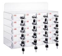 Caja de almacenamiento transparente de acrílico para teléfono móvil con 12/15/20/25/30/40 ranuras, ideal para uso doméstico y de oficina