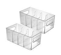 Caja De Almacenamiento Transparente Duradera Con Malla Extraíble, Organizador De Gran Capacidad, Cajas De Almacenamiento De Exhibición De Partición De Acrílico(2PCS)