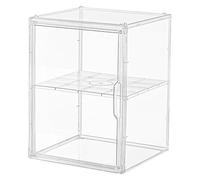 Caja de almacenamiento transparente para bolso | Organizador de bolso para armario | Caja de almacenamiento transparente apilable de con diseño magnético de puerta para juguetes de c, Transparente