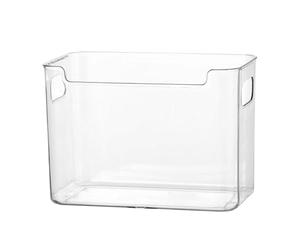 Caja de almacenamiento transparente para frigorífico | PET apilable con asa organizador de congelación S 110 g L 150 g | Cocina Carne Alimentos Orden Frigorífico