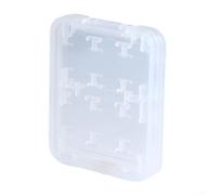 Caja de almacenamiento transparente para tarjetas de memoria con capacidad para 150 tarjetas, funda de plástico portátil que protege las tarjetas de apretar y del sol (1 unidad)