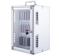 Caja de almacenamiento transparente para teléfono, 24 puntas, gestión de suministros escolares, gabinete transparente para un fácil acceso, ideal para aula y uso doméstico