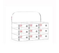 Caja de almacenamiento transparente para teléfono con cerradura montada en la pared, acrílico, para oficina, escuela, aula y dispositivo móvil seguro de fábrica (16 ranuras)