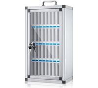 Caja de almacenamiento transparente para teléfono móvil con cerradura de 20 ranuras, organizador personal para teléfonos, casillero multiranura para un almacenamiento seguro y cómodo de dispositivos