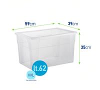 Caja De Almacenamiento Transparente Stefanplast Contenedor Multiusos Ropa