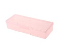 Caja de almacenamiento transparente vacía para uñas, organizador de herramientas de manicura, soporte para brochas de pintura