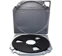 Caja de almacenamiento vacía de 10 pulgadas para bobinas de cinta, apilable y compacta para uso en estudio o archivo, compatible con varios formatos de carrete a carrete, negro o plateado (B)