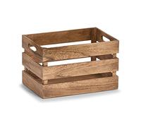Caja de almacenamiento vintage Zeller 15165, madera, natural, aproximadamente 31 x 21 x 19 cm
