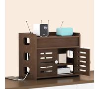 Caja de almacenamiento WiFi, caja de almacenamiento de enrutador de fácil instalación con puerta de armario, sin bloqueo de señal para dormitorio y sala de estar