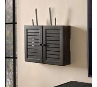 Caja de almacenamiento WiFi montada en la pared, contenedor de gestión de líneas ocultas, gabinete de almacenamiento de medios con fuerte capacidad de carga para dormitorio, sala de estar y oficina