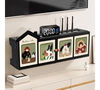 Caja De Almacenamiento WiFi Montada En La Pared, Disimula el Los Cables, Protector de Regleta de Enchufes, para Sala de Estar, Gabinete, Decoración(61 * 12 * 26cm/24 * 4 * 10in)