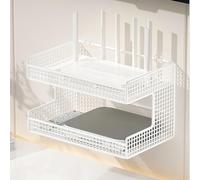 Caja De Almacenamiento WiFi Montada En La Pared, Organizador de Control Remoto, Disimula el Los Cables, Ahorra Espacio para, Diseño Moderno, Decoración del Hogar(White,30 * 19 * 19cm/11 * 7 * 7in)