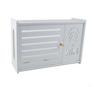 Caja De Almacenamiento WiFi, Router Inalámbrico para Sala De Estar para Colgar En La Pared, Soporte Cable Organizador Decoración del Hogar -Puerta Simple