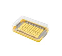 Caja de almacenamiento y corte de mantequilla con tapa para refrigerador, contenedor de mantequilla para rebanar