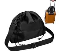 Caja De Almohada De Cuello - Bolsa De Nylon Negro con Cordón | Manga De Tranvía De 12,6 Pulgadas Y Correa De Hombro Ajustable - Cubierta De Almacenamiento para Almohada De Viaje De Espuma De Memoria,