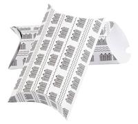 Caja de almohada, medidas 23,9x15x6 cm, 300 gr, blanco, negro, Casa de baño, 3ud