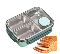 Caja De Almuerzo De Acero Inoxidable Genérico - Caja De Metal Cajas De Metal Con Separadores Móviles | Danque De Prueba De Fugas | Almacenamiento De Cocina | Tarros De Salsa | Preparación