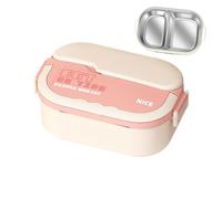 Caja De Almuerzo De Acero Para - Caja De Almuerzo De Acero Inoxidable Para, Caja De Almuerzo Aislado, Contenedor De Almuerzo De Acero Impermeable | Caja De Almuerzo Grande Para Adultos Con Comp