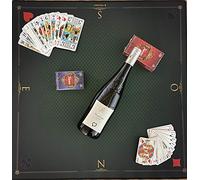 Caja de alta gama con tapete de neopreno verde o rojo + 1 juego de cartas del tarot FOURNIER + 1 juego de 52 cartas FOURNIER + 1 botella de 75cl de Ternura semiseca Chenin AOC de Anjou.