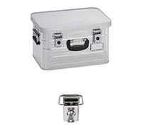 Caja de aluminio 29 litros para almacenamiento, transporte, herramientas, multiuso, color plata/plateado - Maleta Maletín