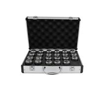 Caja de aluminio ER11, ER16, ER20, ER25, ER32, ER40, juego de mandril de resorte A/AA ER for portaherramientas de fresado CNC y máquina de grabado.(Plastic box,ER16-10Pcs (AAA))