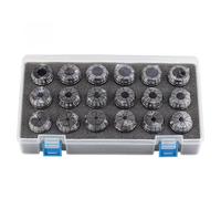Caja De Aluminio ER11 ER16 ER20 ER25 ER32 ER40 Set A/AA ER Mandril Manguito Cónico Con Resorte Para Herramienta Fresado CNC Máquina Grabado(ER32-18Pcs (AA) Plastic box)