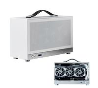 Caja de aluminio Mini ITX: chasis de PC portátil de factor de forma pequeño, diseño de flujo de aire fuerte y eficiente, estilo elegante maleta | Computadora para juegos, estaciones de trabajo, estudi