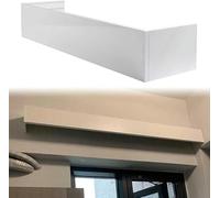 Caja de aluminio para cubrir barras de cortina, panel de cenefa para montaje en pared o techo de 2,2 m (7,2 pies), oculta rieles y ganchos, cenefa decorativa para ventanas de sala de estar y dormito