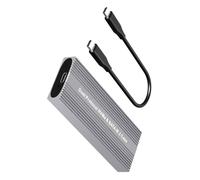 Caja de aluminio para unidades de doble protocolo USB C 3.2, instalación sin herramientas, caja de disco sólido de aluminio con disipación de calor