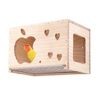 Caja de anidación de pájaros | Decorativa adorable tallada, cajas de anidación de pájaros para periquitos - para pinzón Conure Lovebird canario, patio, balcón, terraza, jardín