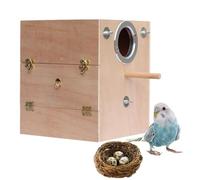 Caja De Anidación De Perra - Jaula De Pájaros Pequeños | Cockatiel Nesting Cage Box | Cajas De Reproducción De Madera | Casa De Apareamiento Para Tortolitos, Cacatúas, Palomas, Periquitos Aviarios, Pe