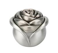 Caja de anillo, Aleación de zinc Caja de anillo de boda Caja de regalo Caja de almacenamiento de joyas con diseño de flor rosa para la propuesta, Compromiso, Boda