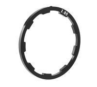 caja de anillo de seguridad Arandela de cubo de volante de bicicleta, espaciador, junta de cassette, aleación de aluminio, arandela de cubo de bicicleta, espaciador de pedalier(Black 1.85mm)