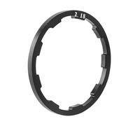 caja de anillo de seguridad Arandela de cubo de volante de bicicleta, espaciador, junta de cassette, aleación de aluminio, arandela de cubo de bicicleta, espaciador de pedalier(Black 2.18mm)