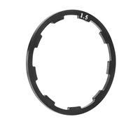 caja de anillo de seguridad Arandela de cubo de volante de bicicleta, espaciador, junta de cassette, aleación de aluminio, arandela de cubo de bicicleta, espaciador de pedalier(Black 1.5mm)