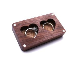 Caja de Anillos Caja con ventana abierta de madera, caja colgante for anillo, joyeros para Propuesta, Matrimonio