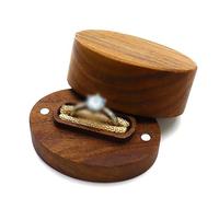 Caja de Anillos Caja de anillo ovalada, caja almacenamiento un solo, Simple y creativa para Propuesta de Compromiso de Boda