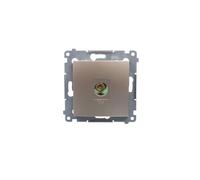 Caja de antena de TV Simon 54 terminal dorado mate DAK1.01/44