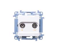 Caja de antena Simon 10 R-TV blanco continuo IP20 CAP10.01/11