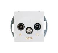 Caja de antena Simon 54 RD/TV/DATA blanca DAD.01/11
