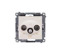 Caja de antena Simon 54 RD/TV/SAT crema final DASK.01/41