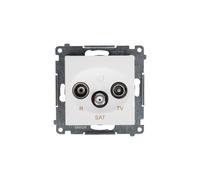 Caja de antena Simon 54 RD/TV/SAT paso blanco DASP.01/11