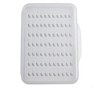 Caja de anzuelos de pesca con mosca transparente con almohadilla interna de espuma para sostener múltiples tamaños de anzuelo, construcción resistente para durabilidad al aire libre (S)