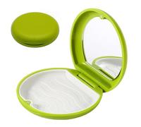 Caja de aparato con espejo - Caja de canalones dentales - Caja dentada - Caja de dentaduras parciales - Caja de almacenamiento de ortodoncia