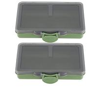 Caja de aparejos de pesca 2 piezas Organizador de caja de m¨²ltiples compartimentos para anzuelo de pesca Almacenamiento de gadgets(1Compartimentos)