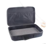 Caja de aparejos de pesca cuadrada de EVA, estuche rígido, solución de almacenamiento impermeable para cañas carretes y líneas, bolsa de engranajes portátil ligera negra con gran capacidad para